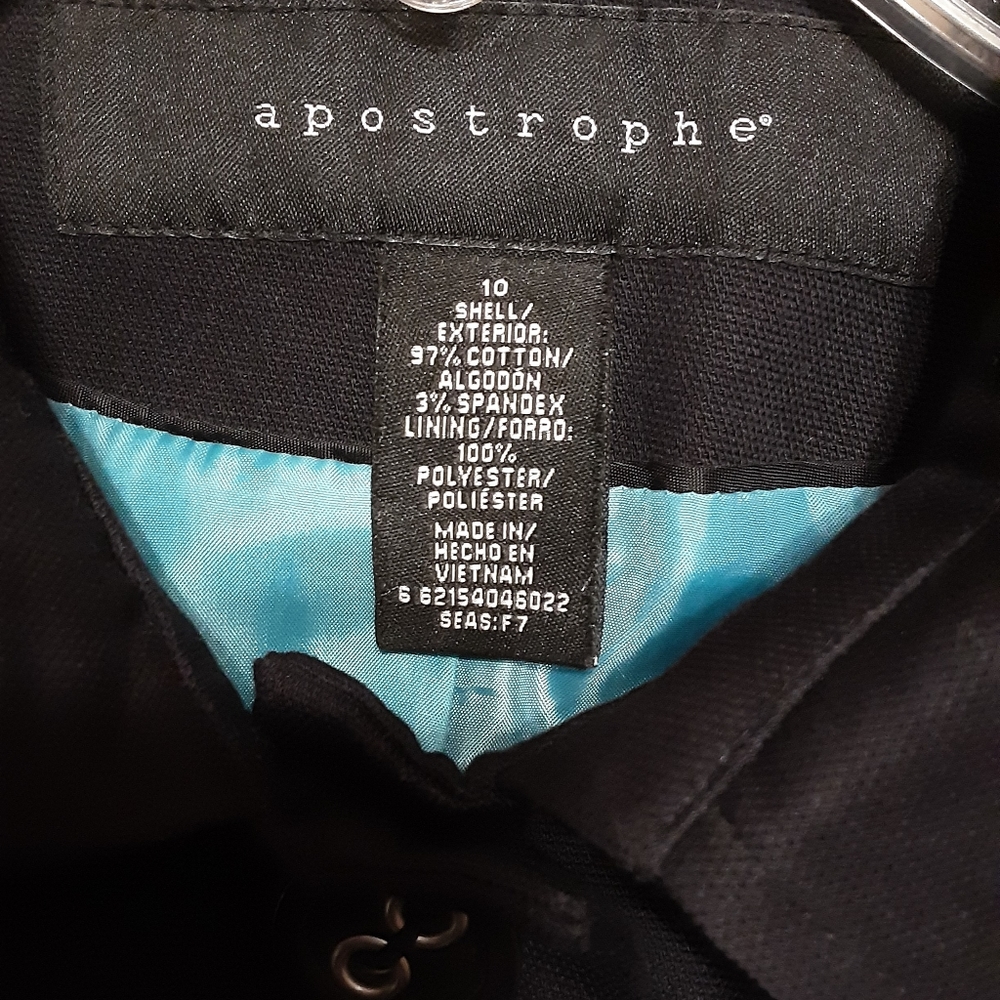 Black Blazer / Jacket with Blue Lining Size 10 - Picture 12 of 12